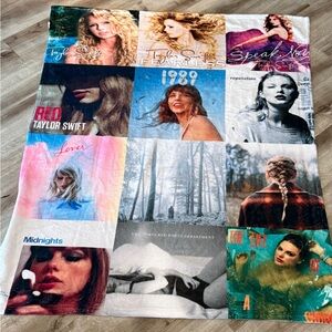 Taylor Swift Collage Throw Blanket - Multicolor Album Grid